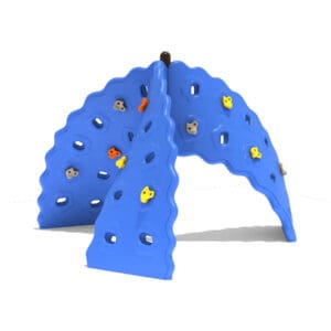 Blue plastic climbing arch for kids.