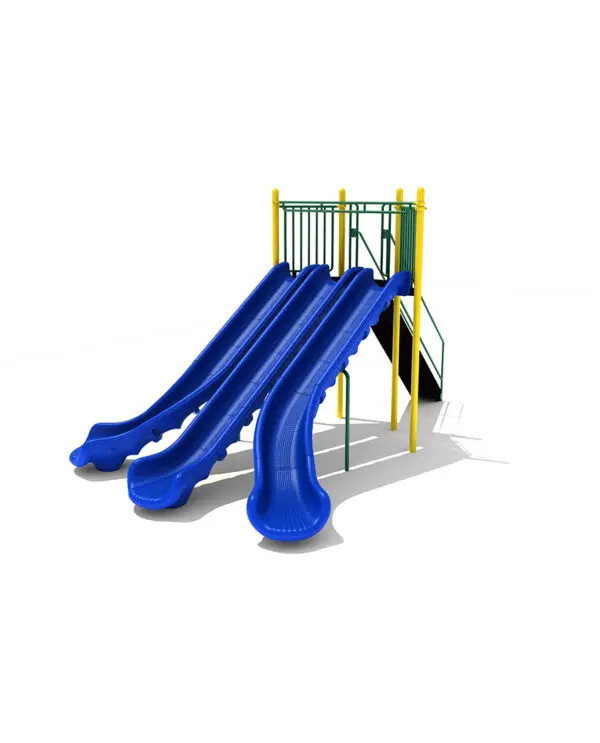 6' Free Standing Triple Sectional Slide | Commercial Playground Equipment