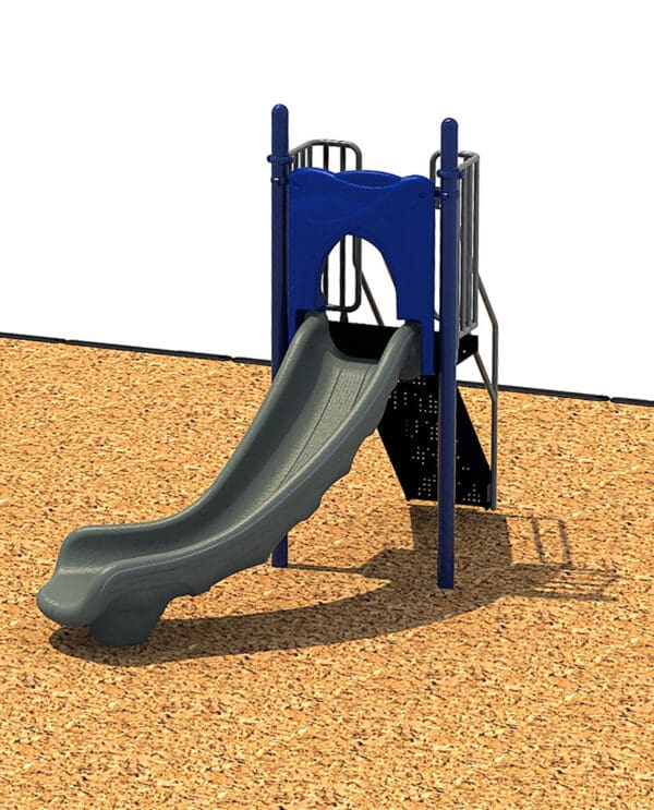 4' Free Standing Single Right Turn Slide | Commercial Playground Equipment