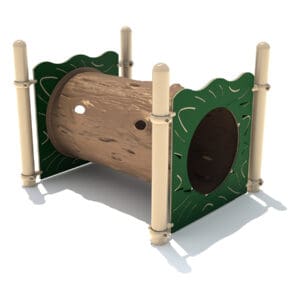 Playgrounds log tunnel for kids.
