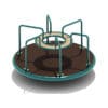 Here's an alt tag for the image: Round playground merry-go-round spin.