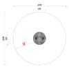 Diagram: 23'8" diameter pool cover.