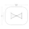 Diagram of a double soccer goal.