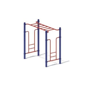 Here's an alt tag for the image: Playground monkey bars.