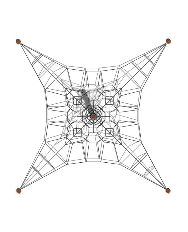 14' Pyramid Net Climber | Commercial Playground Equipment - Image 2