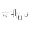 Outdoor gym equipment for fitness.