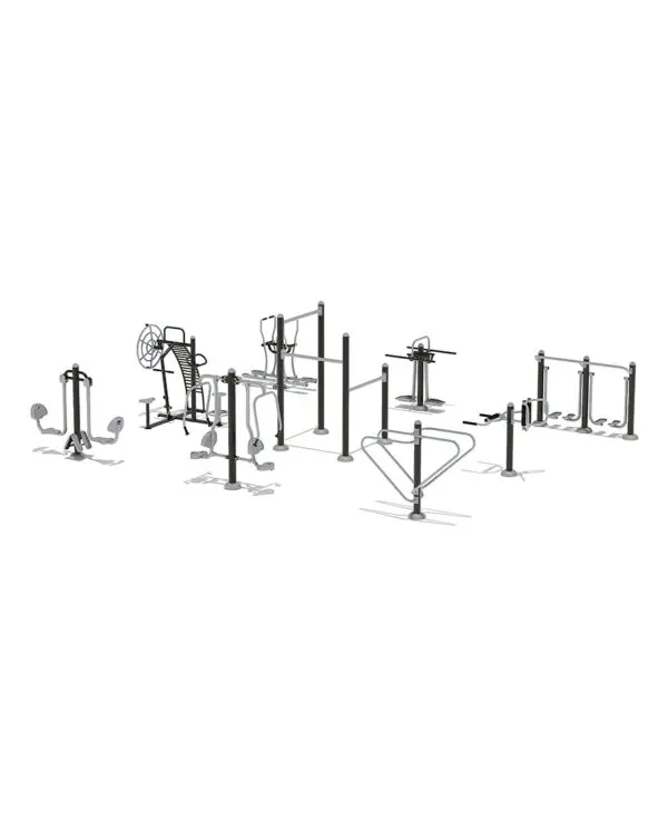 9 Station Fitness Group | Commercial Playground Equipment - Image 2