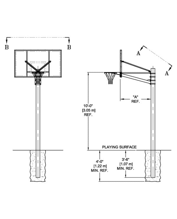 Endurance Playground Basketball System w/ Acrylic Backboard | Sports Equipment - Image 4