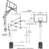 Breakaway basketball goal diagram.