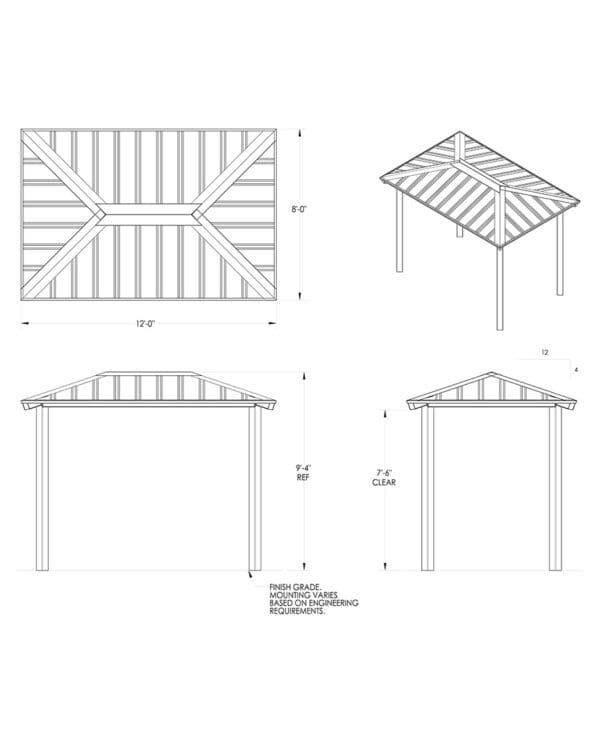 8' x 12' Hip End | Steel Frame Shelter - Image 3