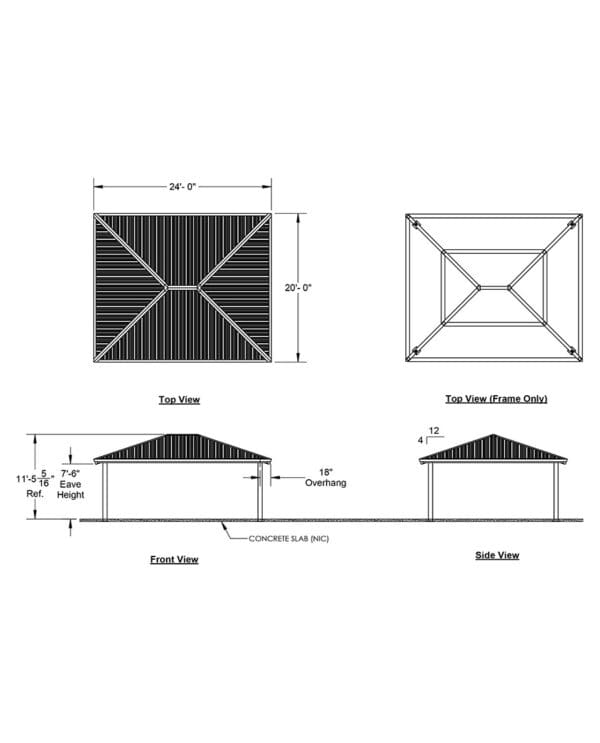 20' x 24' Hip End | Steel Frame Shelter - Image 3