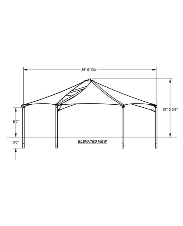 36 x 36 Sand Dollar Sail | Shade Structure - Image 2