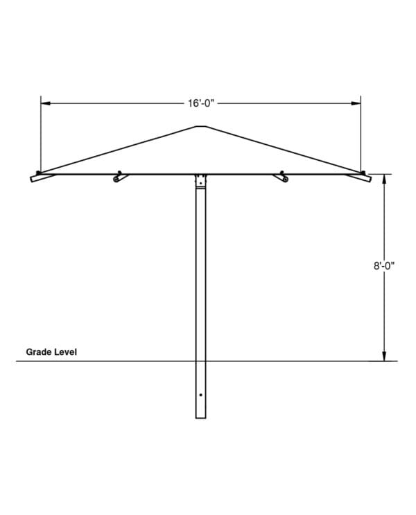 16' Hexagon Umbrella | Shade Structure - Image 2