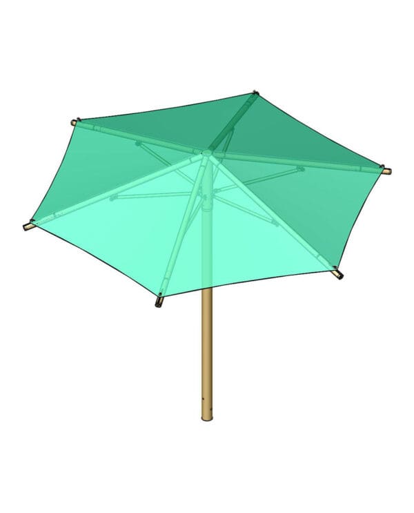 16' Hexagon Umbrella | Shade Structure