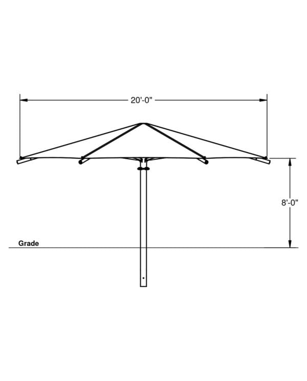 20' Hexagon Umbrella | Shade Structure - Image 2