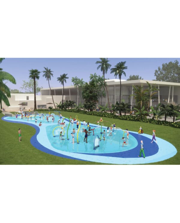 Splashpad Featuring Water Journey#24926