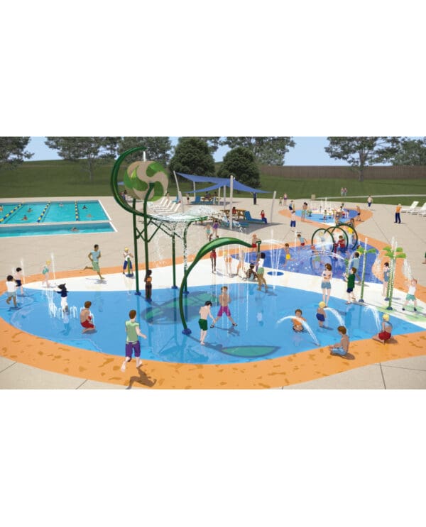 Splashpad Featuring Water Journey#25322