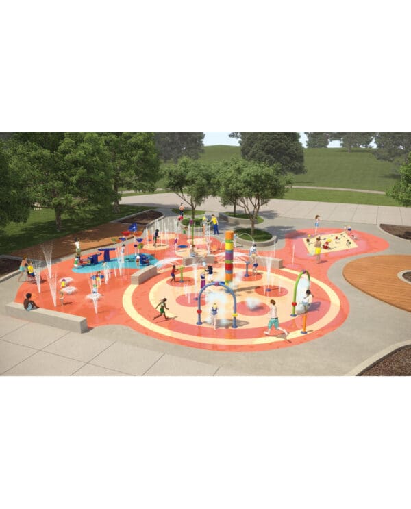 Splashpad Featuring Water Journey#25758