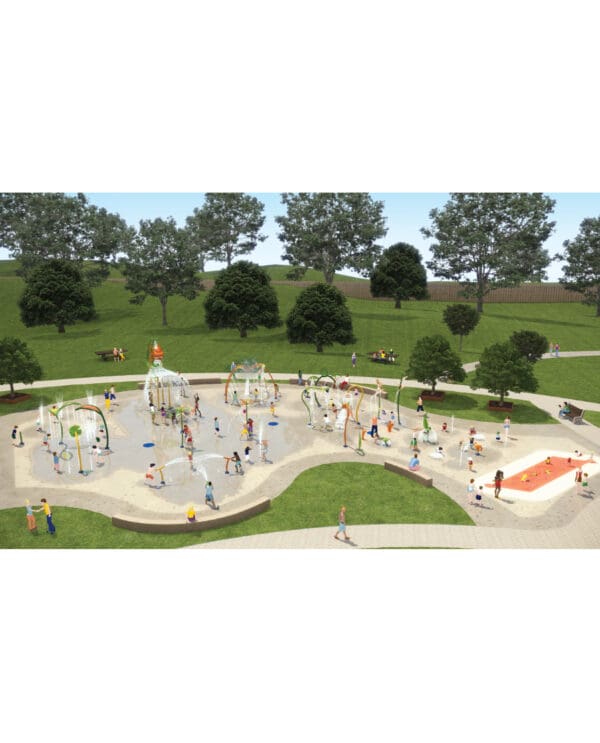 Splashpad Featuring Water Journey#26243