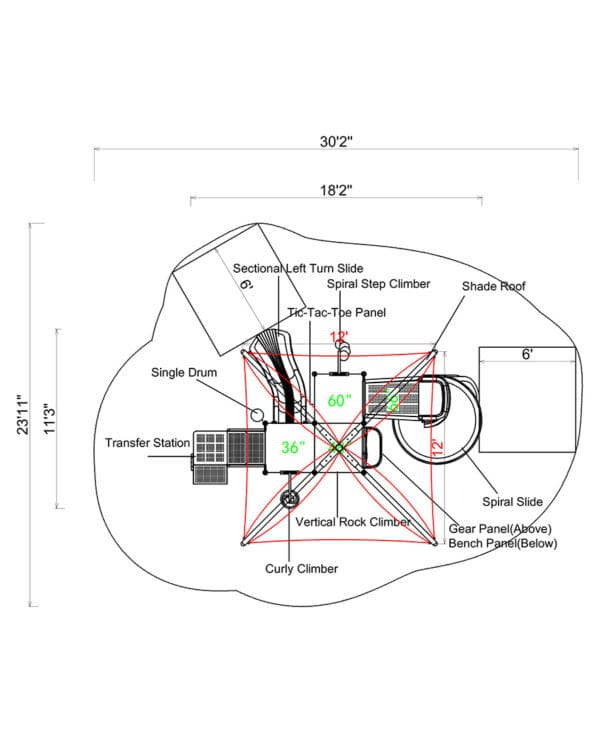 KP-80242 (with Shade) | Commercial Playground Equipment - Image 4