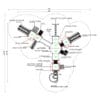 Playground equipment layout diagram.