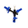 Overhead view of blue playground structure.