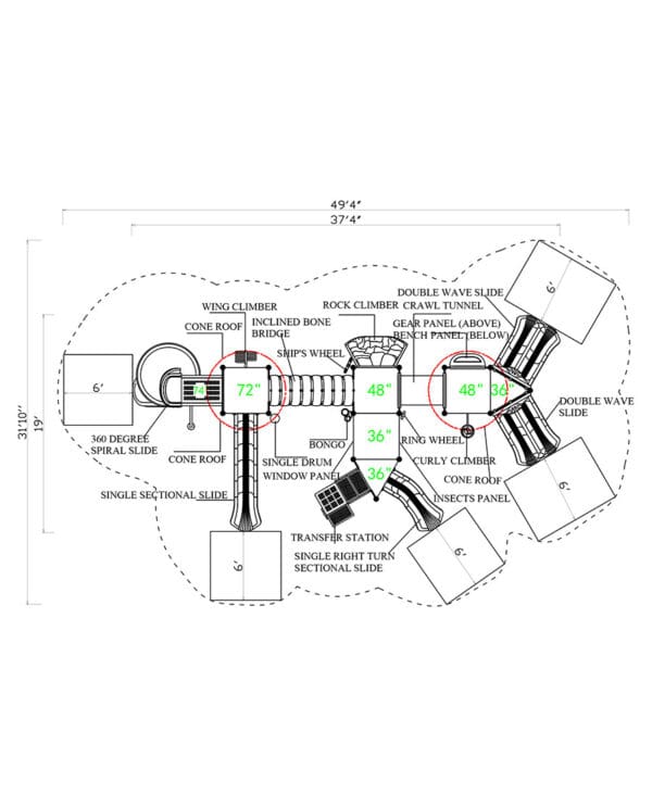 MX-1608 | Commercial Playground Equipment - Image 4