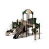 Green and beige playground structure.