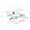 Playground design with dimensions and features.
