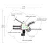 Playground plan: dimensions and features.