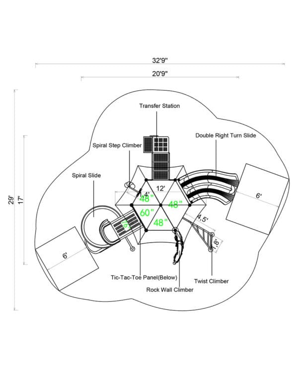 MX-80125 (with Shade) | Commercial Playground Equipment - Image 4