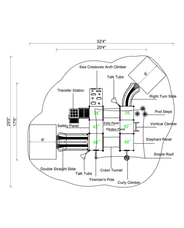 MX-80314 (with Shade) | Commercial Playground Equipment - Image 4