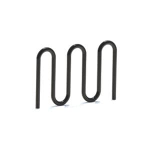 Black wavy bike rack.