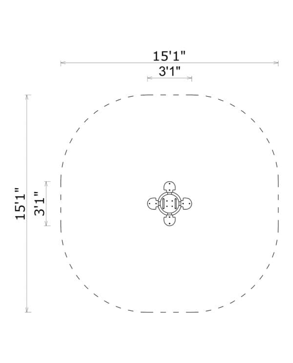 Quad Rocker Spring Rider | Commercial Playground Equipment - Image 2