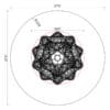 Diagram of 27.5" diameter circular design.