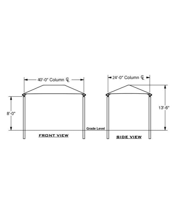 24' x 40' Rectangle Hip | Shade Structure - Image 2