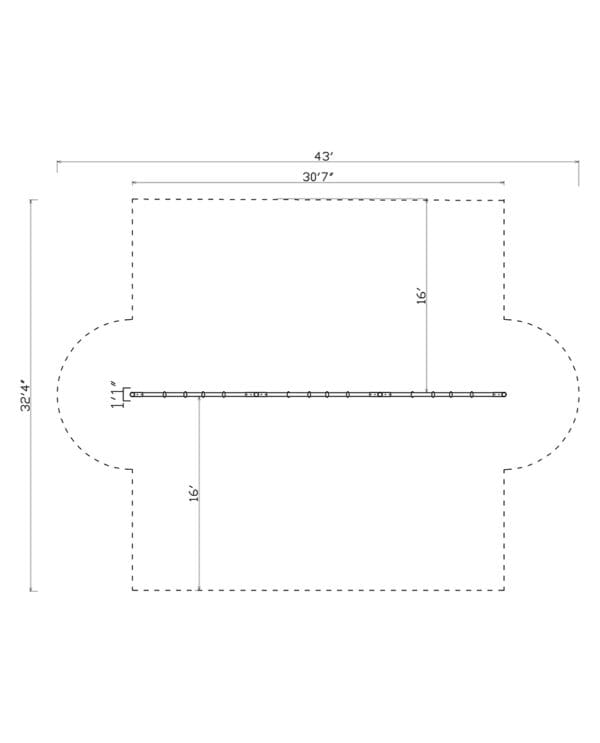 5" Single Post Swing Frame 8ft - 3 Bay | Commercial Playground Equipment - Image 2