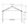 20' square gazebo front elevation diagram.