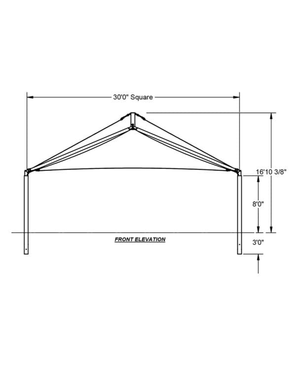 30 x 30 Quad Sail | Shade Structure - Image 2