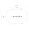 Oval playground design with balance beam.