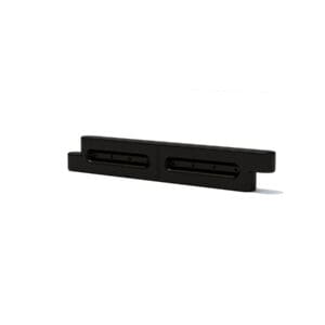 Black plastic dock connector section.