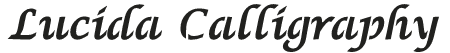 Lucida Calligraphy Font