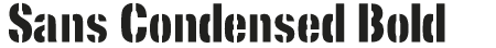 Sans Condensed Bold Font