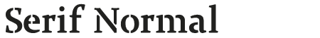 Serif Normal Font
